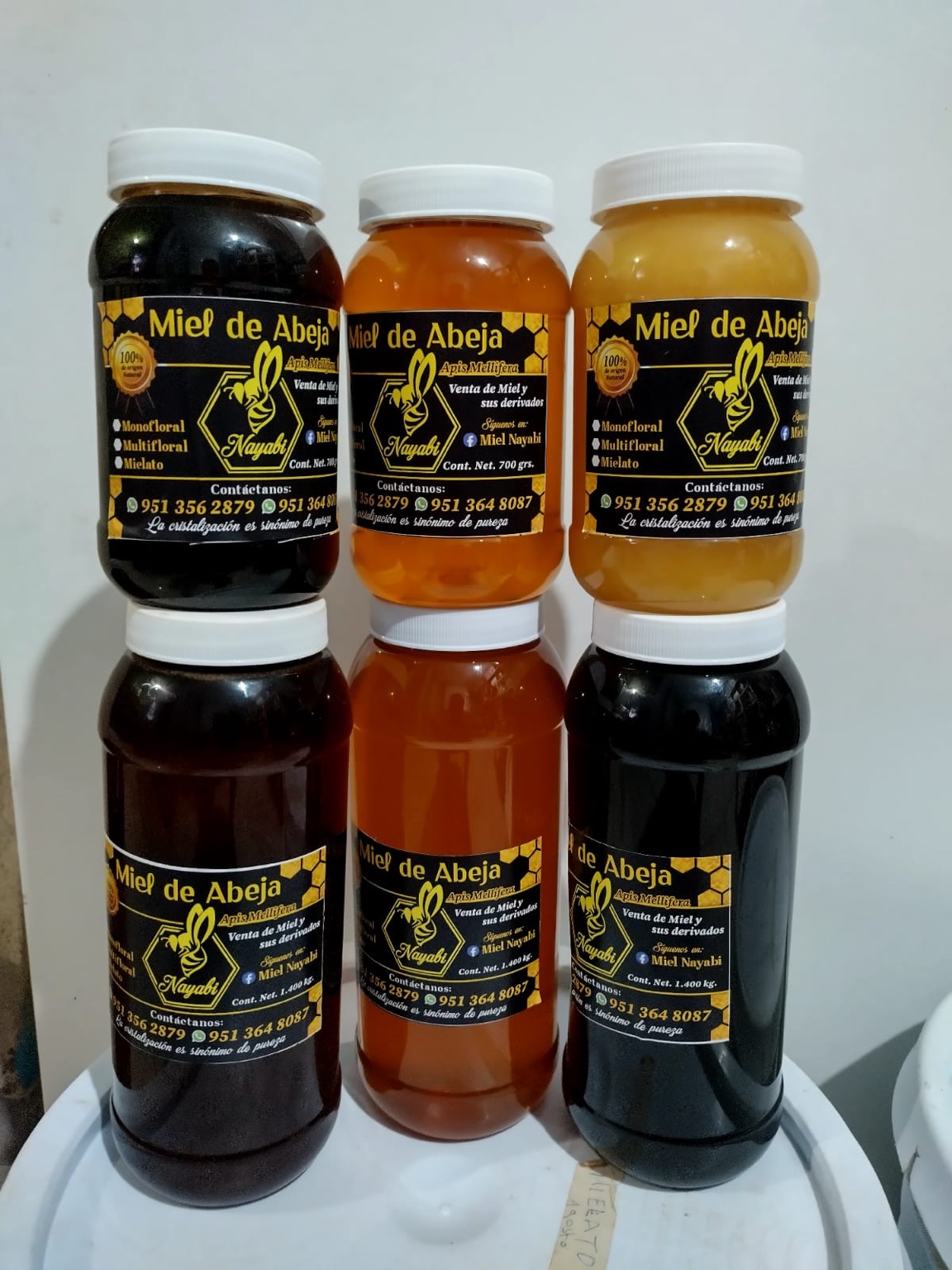 Presentaciones de miel Nayabi